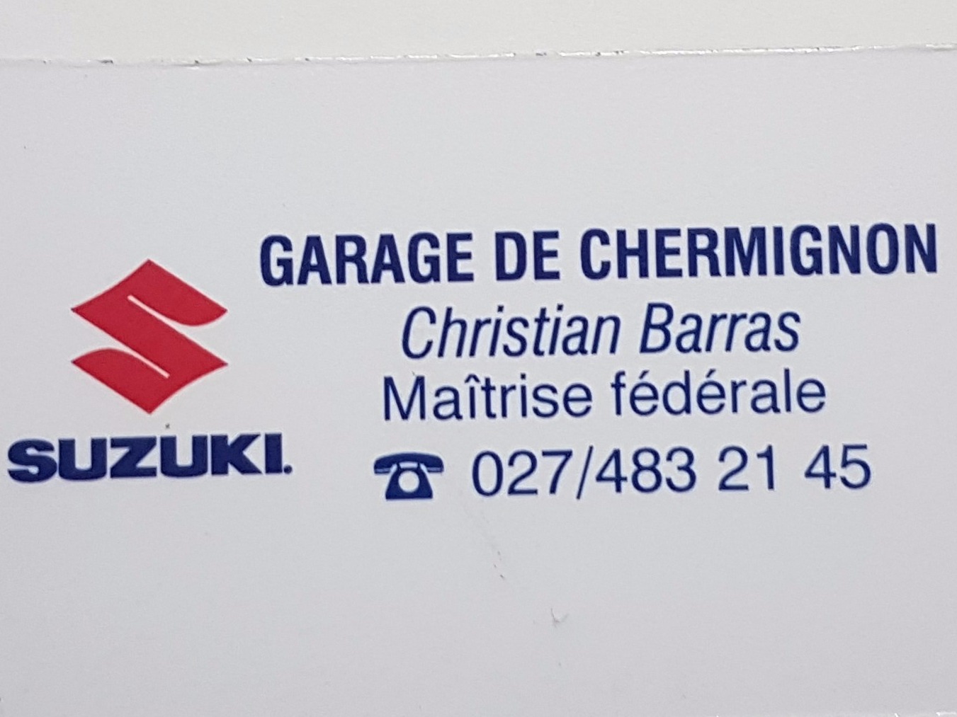 Christian Barras, Garage de Chermignon